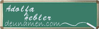 Adolfa Hebler Visitenkarte
